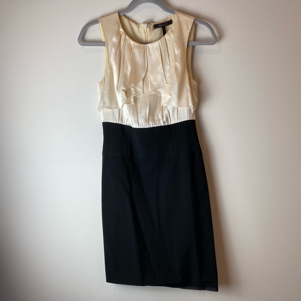 BCBG black and white dress size 2